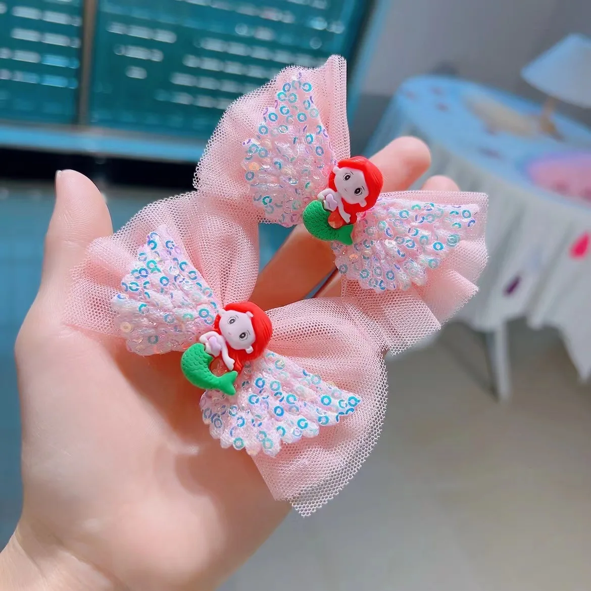 10pcs/set Cute Princess Elsa Hair Clip Mermaid Theme Hair Clip for Holidays Birthdays Daily Wear Perfect Gift Hair Accessories