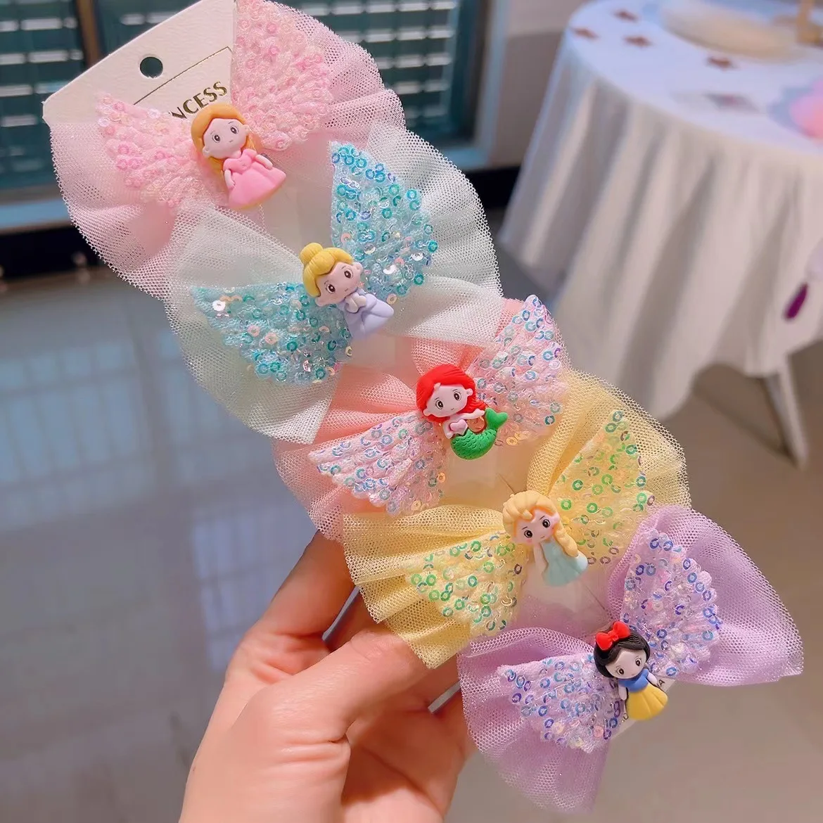 10pcs/set Cute Princess Elsa Hair Clip Mermaid Theme Hair Clip for Holidays Birthdays Daily Wear Perfect Gift Hair Accessories