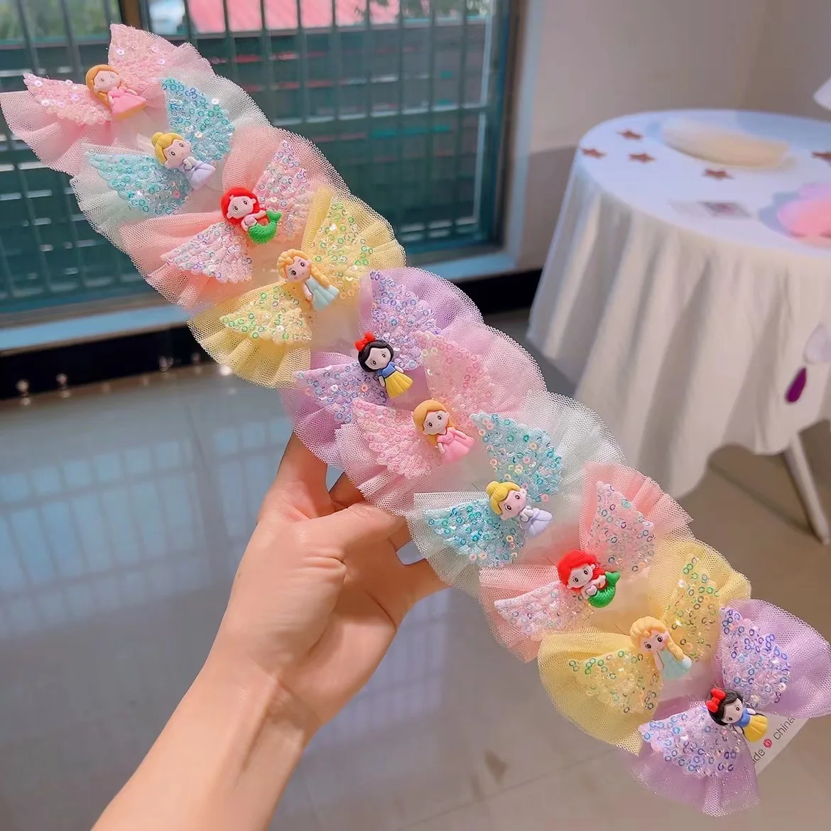10pcs/set Cute Princess Elsa Hair Clip Mermaid Theme Hair Clip for Holidays Birthdays Daily Wear Perfect Gift Hair Accessories