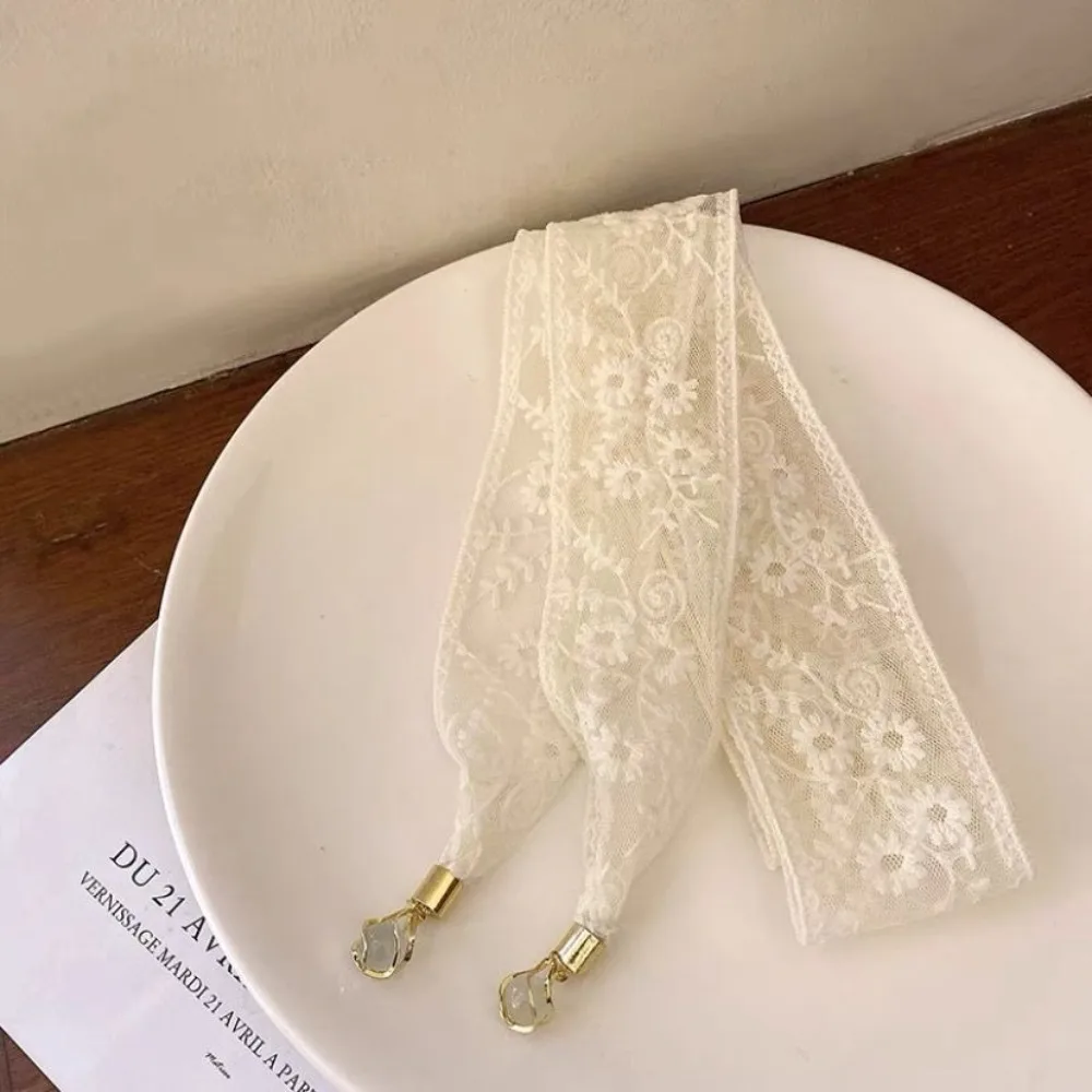 Ribbon Floral Embroidered Lace Ribbon Headbands Long Thin Pendant Sun Hat Lace Trim Hair Ribbon Bag Decoration Hair Accessories