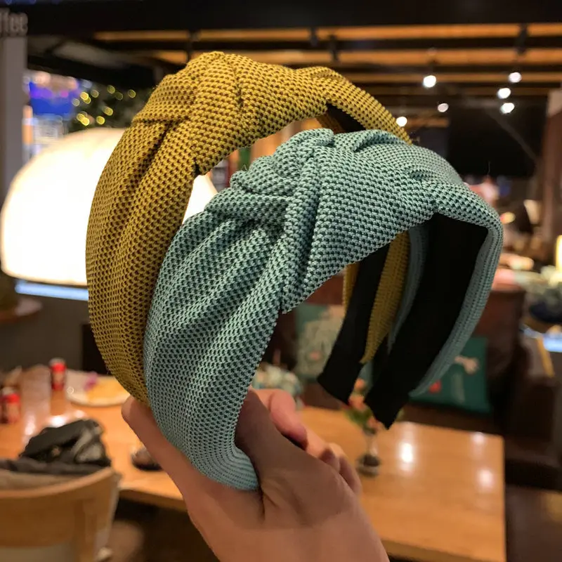 High-End Fabric Knotted Headband Wide Edge Non-Slip Hairband Fashion Women's Hair Accessories