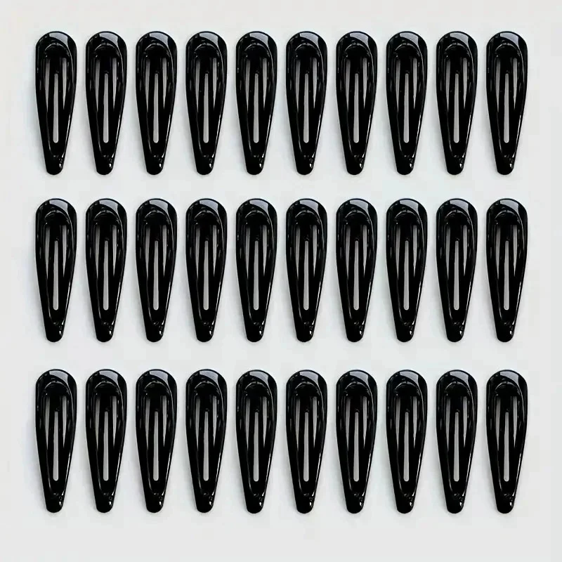 50Pcs Snap Hair Clips Candy Color Glossy 5cm/2in No Slip Metal Hair Pins Clips Barrettes Accessories for Baby Girls Hairpins