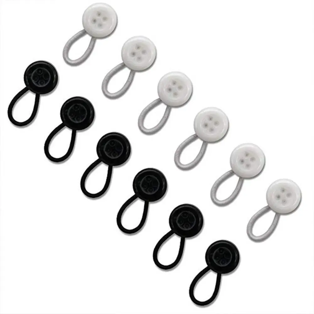8Pcs Metal Collar Button Extender Flexible Neck Extender Shirts Button Expanders Lengthen Buckle Elastic