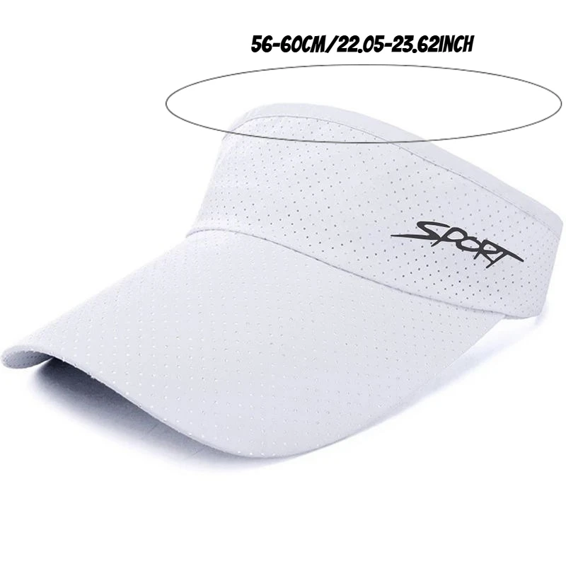 1pc Summer Women Breathable Air Sun Hats Quick-dry Visor UV Protection Top Empty Solid Men Sports Tennis Running Sunscreen Cap
