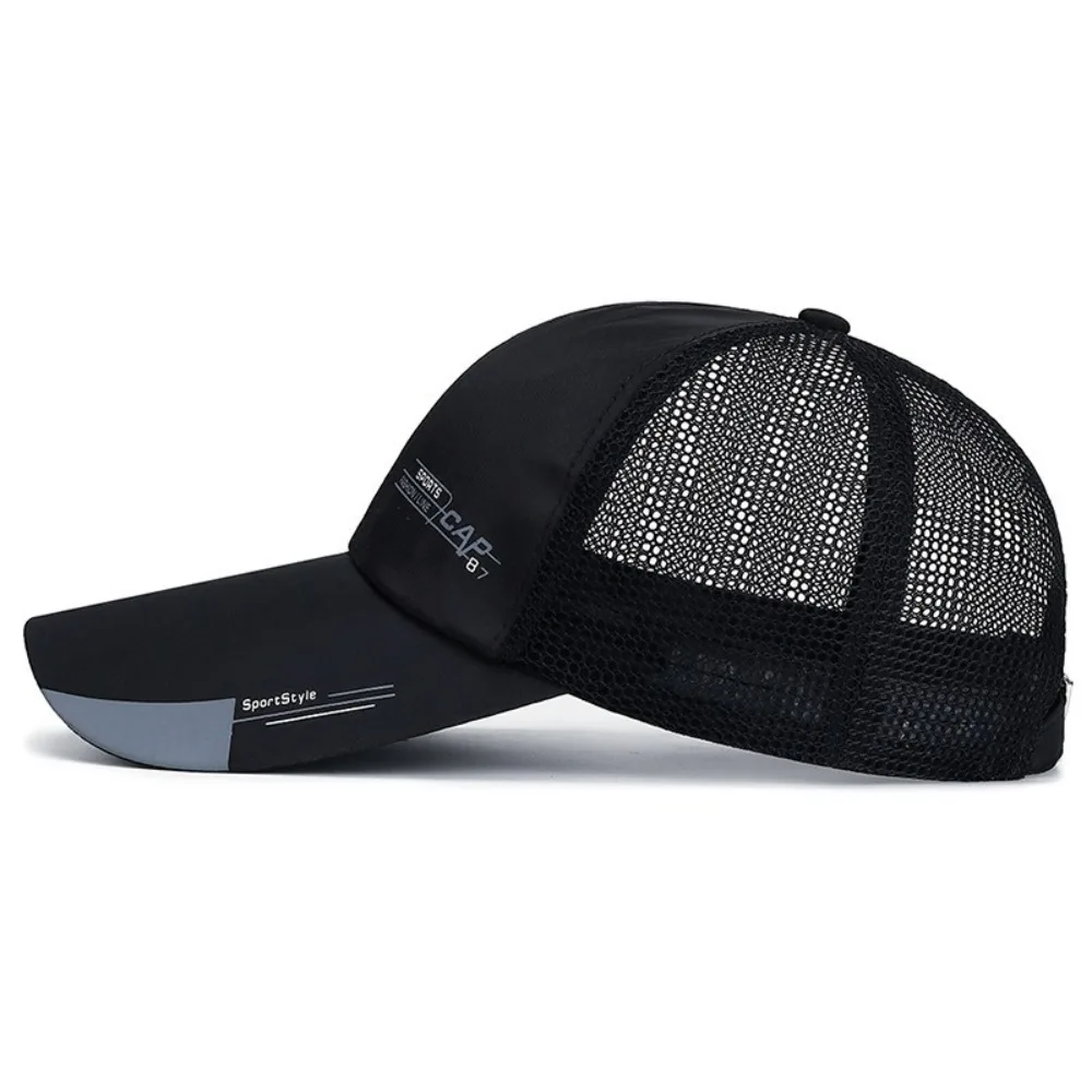 Casual Wide Brim Mesh Baseball Cap Breathable Adjustable Sun Visor Hat Quick-drying Hip Hop Hats Summer