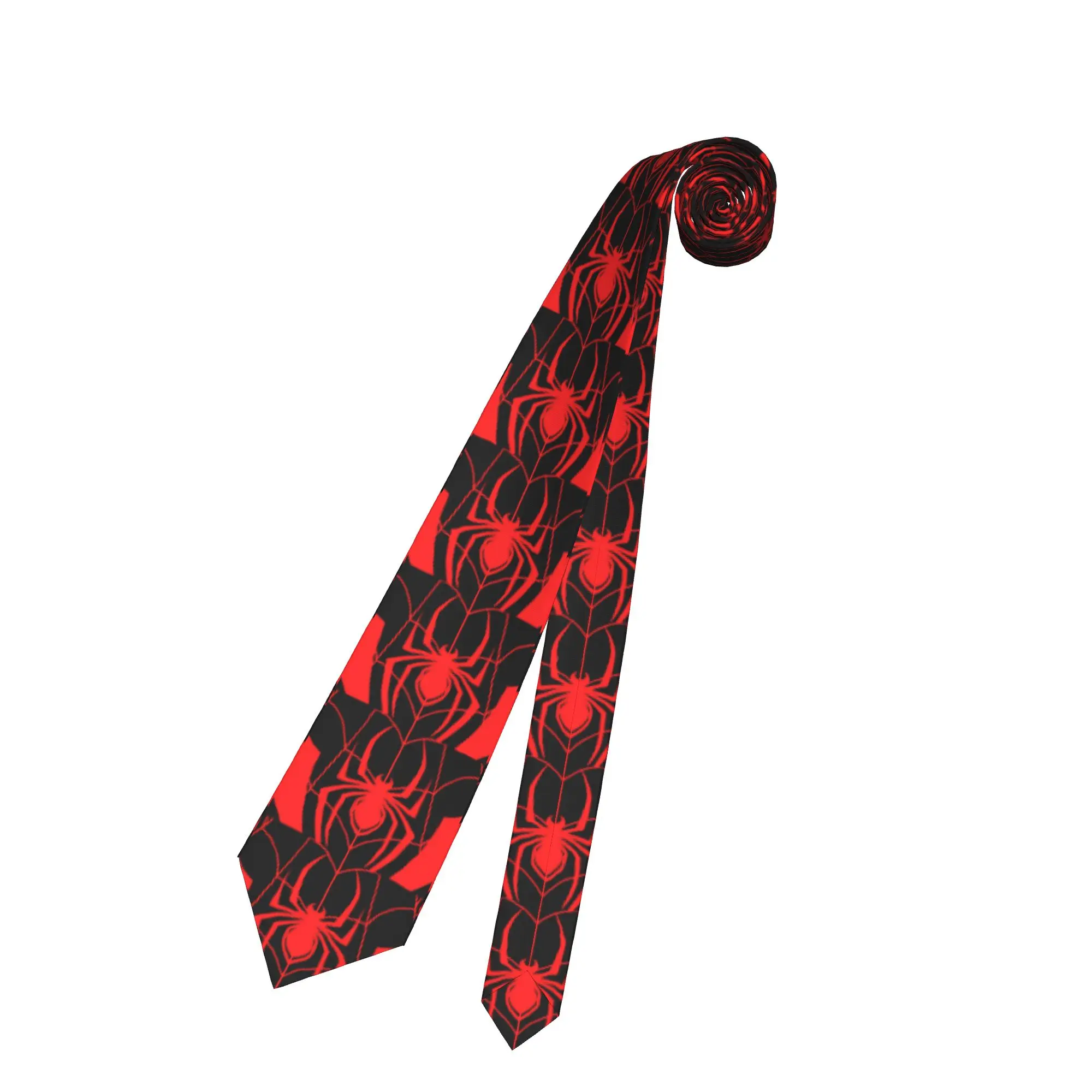 Formal Spider Cartoon Neck Tie for Office Custom Men Spider Web Cute Little Animal Neckties