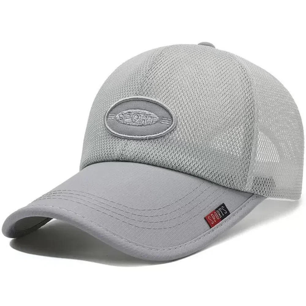 New Style Unisex Long-Brim Mesh Baseball Cap Breathable Sun Protection Trucker Hats For Men Female Outdoor Hiking Sports Caps