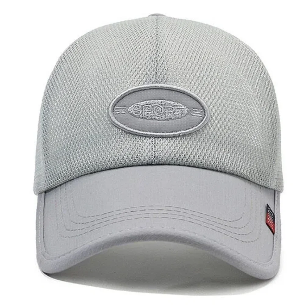 New Style Unisex Long-Brim Mesh Baseball Cap Breathable Sun Protection Trucker Hats For Men Female Outdoor Hiking Sports Caps