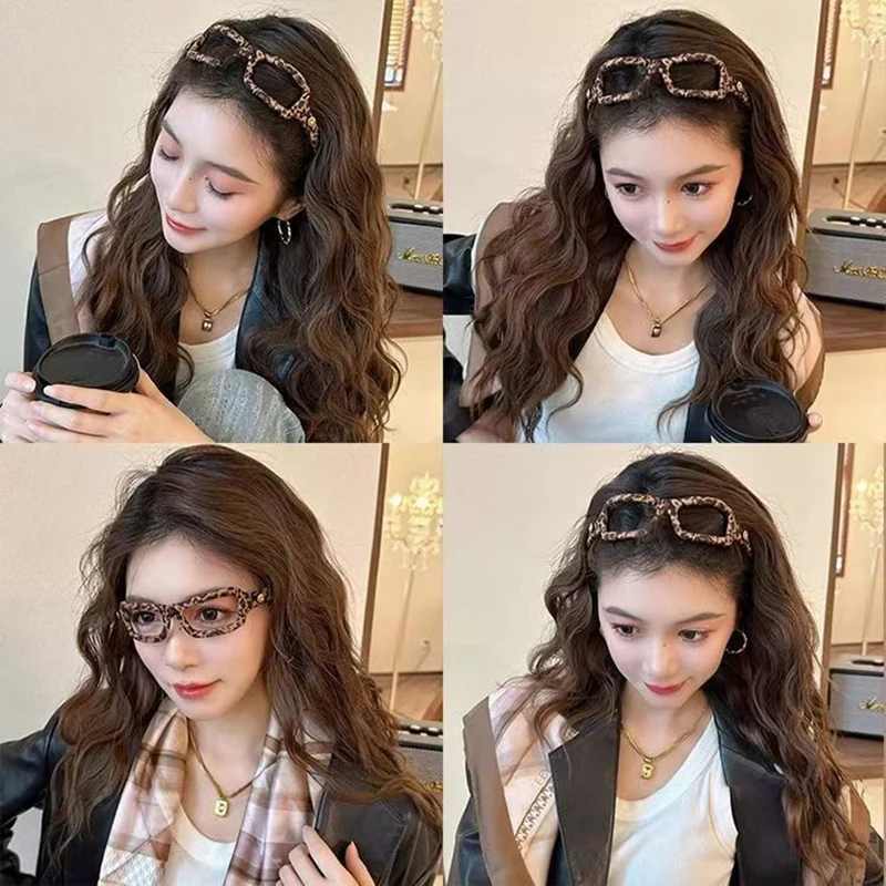 Fashionable Western style eyeglass frame headband for women high skull top anti slip headband niche high-end hair accessory