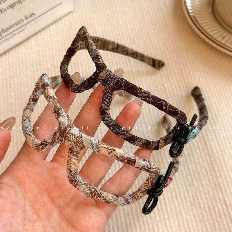 Fashionable Western style eyeglass frame headband for women high skull top anti slip headband niche high-end hair accessory