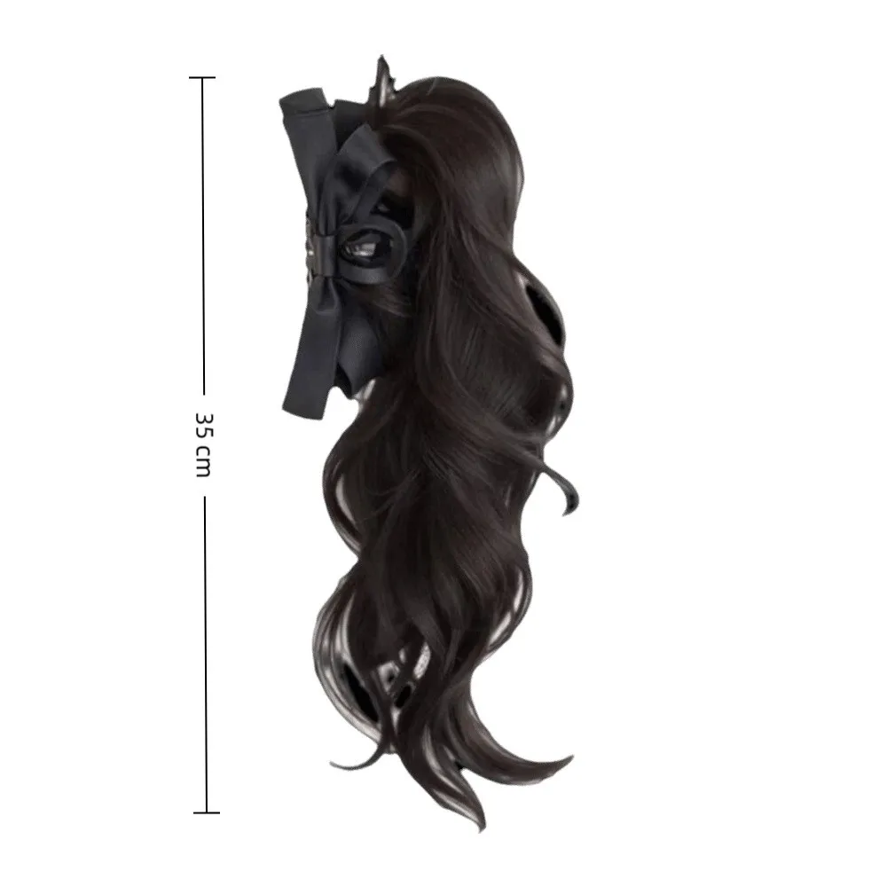 14inch Bow Tie Claw Ponytail Wig Synthetic Fluffy Ribbon Clip Ponytail Natural Long Curly High Ponytail Ponytail Hair Extensions