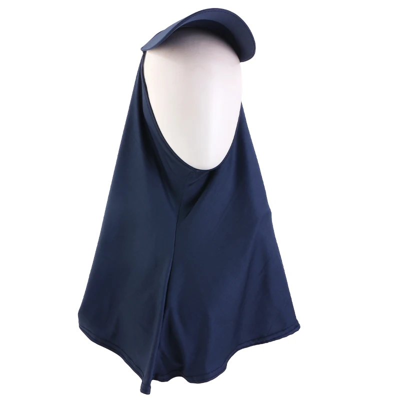 New Plain Muslim Hijab Islamic Scarf Wrap Stretchy Turban with Visor Full Cover Shawl Cap headscarf ramadan pray hat Under Scarf