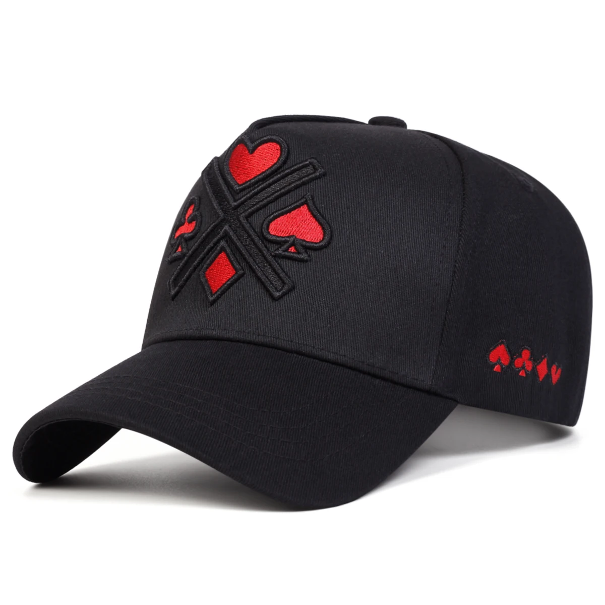 Unisex Poker Embroidery Baseball Caps Spring Autumn Outdoor Adjustable Casual Hats Sunscreen Hat Sports Cap