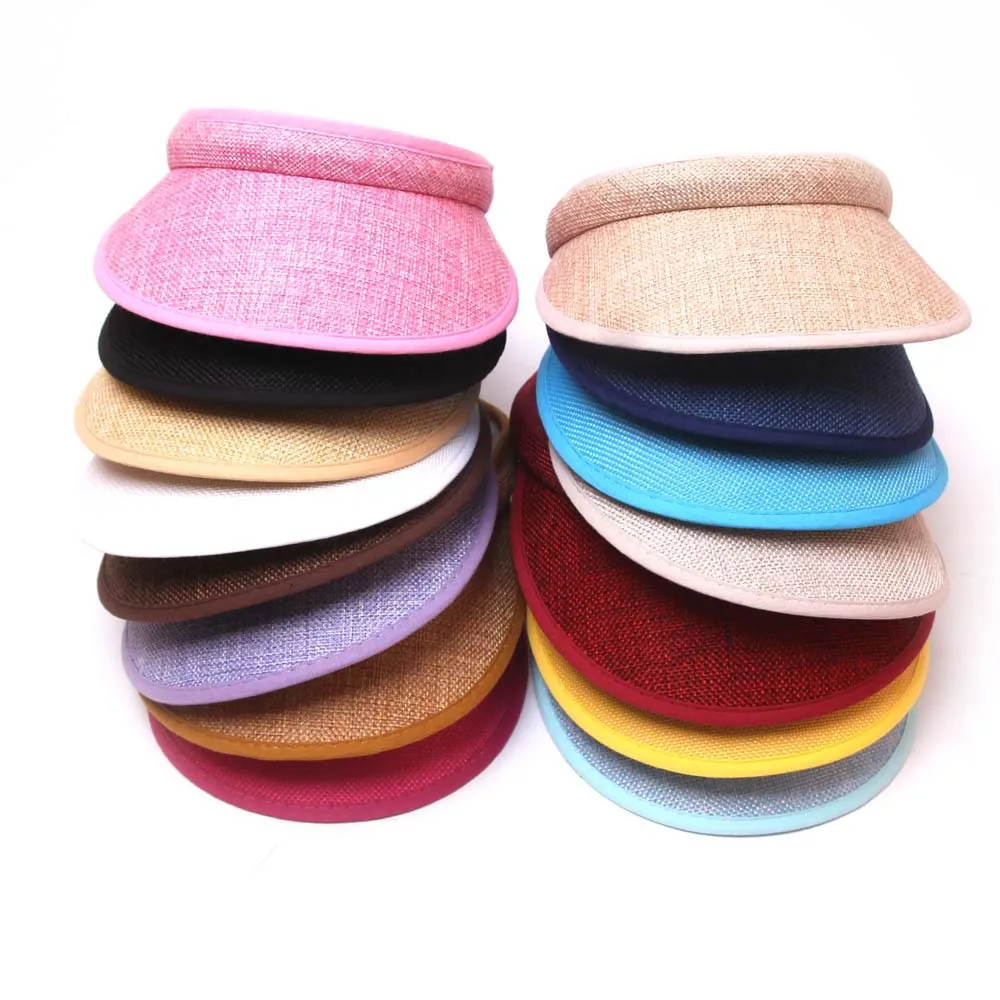 New Fashion Summer Empty Top Sun Hat Women's Casual Adjustable Sun Visor Caps Girls Boy Outdoor Sea Beach Trip Cap