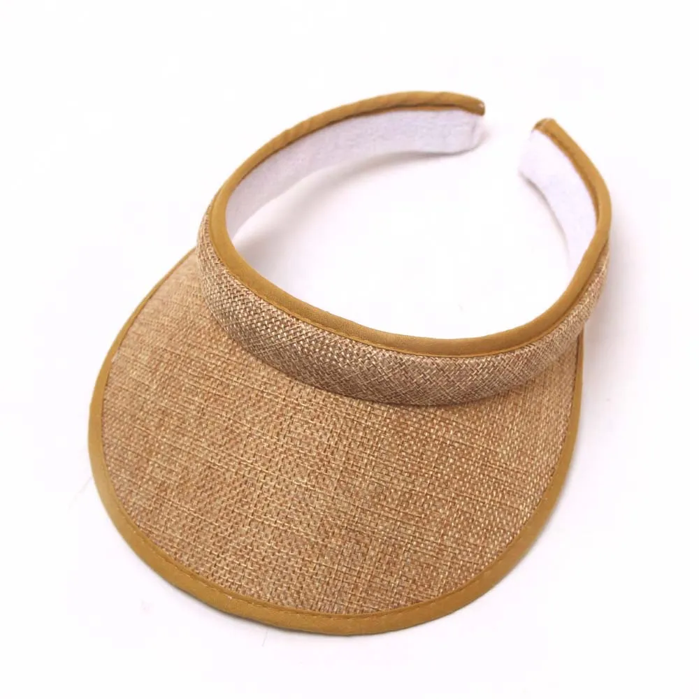 New Fashion Summer Empty Top Sun Hat Women's Casual Adjustable Sun Visor Caps Girls Boy Outdoor Sea Beach Trip Cap