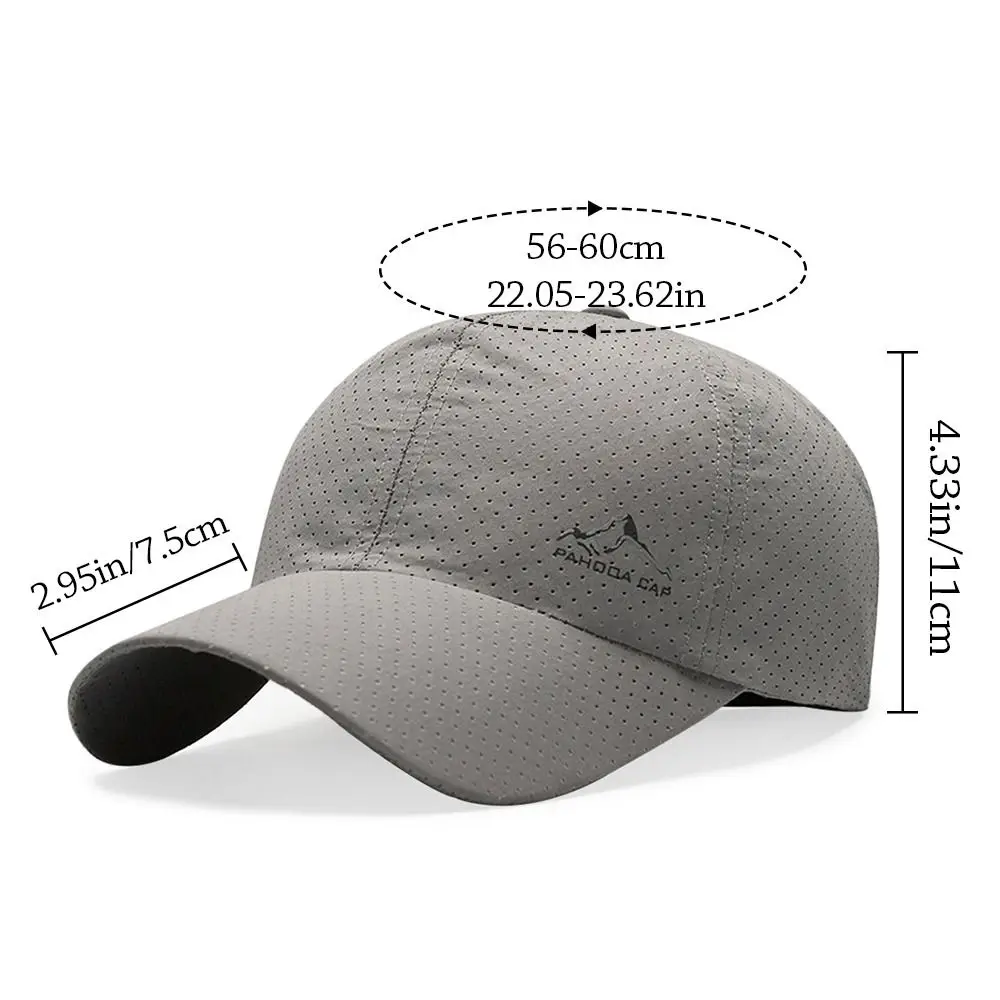 Fashion Quick Dry Summer Baseball Cap UV Protection Adjustable Sun Hats Breathable Sports Cap Outdoor