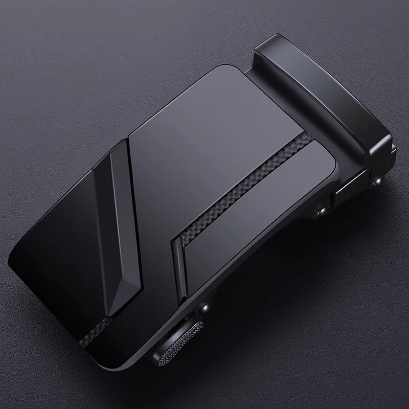 3.5cm Men's Belt Buckle Head Black Matte Automatic Buckle Belt Accessory Classic Buckle