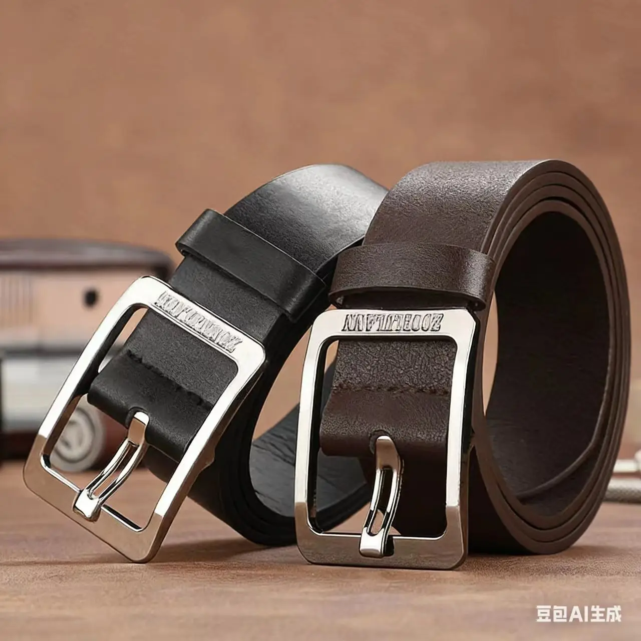 Genuine Leather Men's Waist Belt, Business Simple and Fashionable Jeans Luxury Belt for Women, Versatile and Trendy Belt for Men