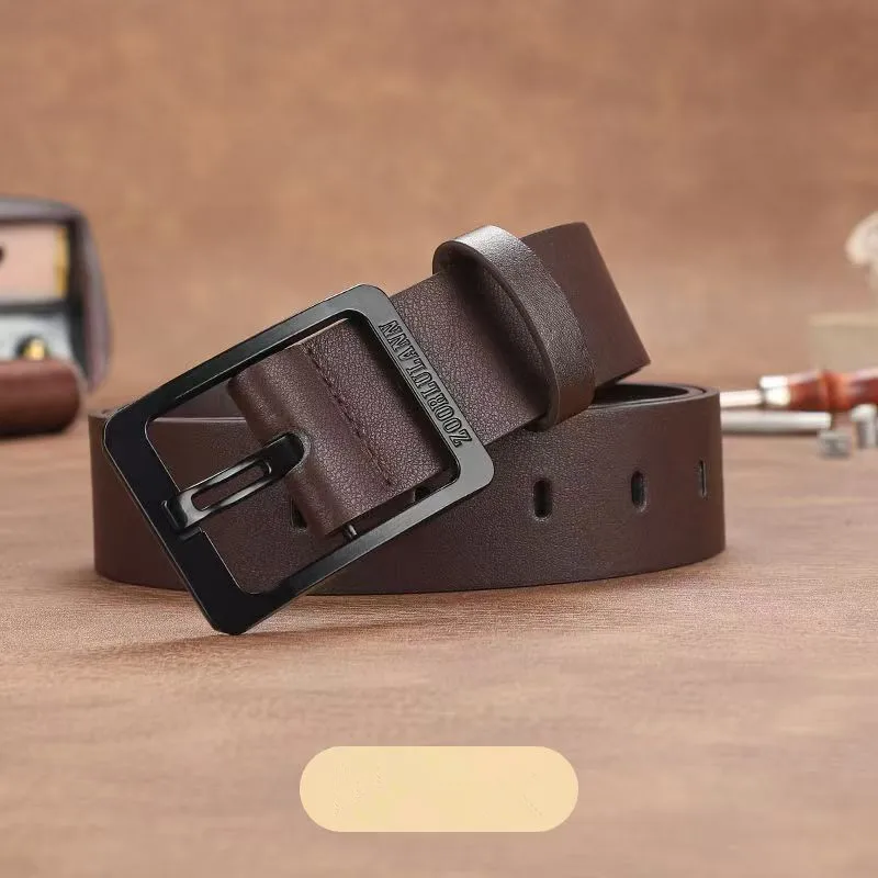 Genuine Leather Men's Waist Belt, Business Simple and Fashionable Jeans Luxury Belt for Women, Versatile and Trendy Belt for Men