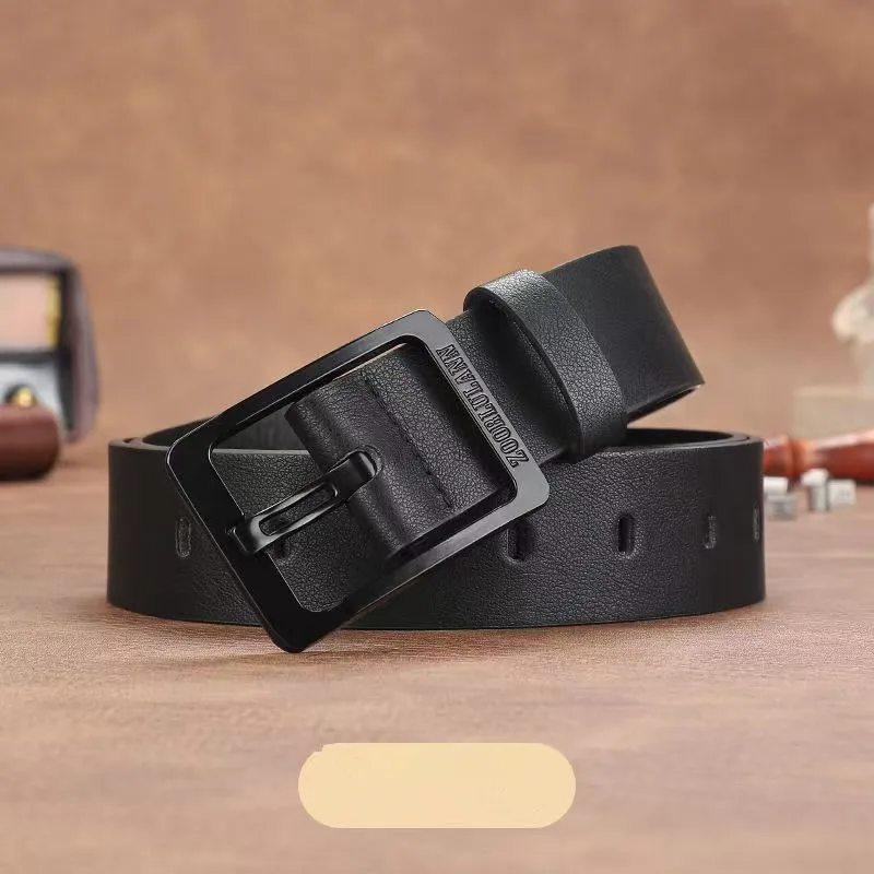Genuine Leather Men's Waist Belt, Business Simple and Fashionable Jeans Luxury Belt for Women, Versatile and Trendy Belt for Men