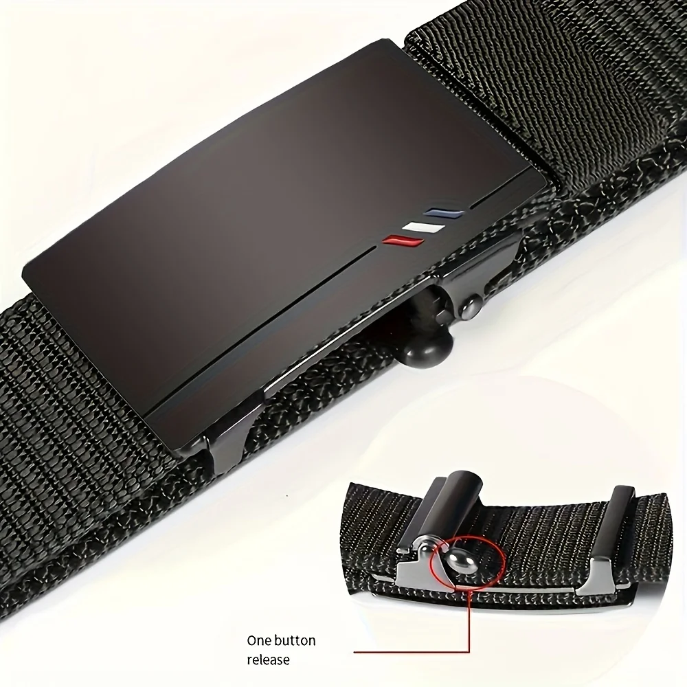 Casual Men's Nylon Belt Woven Canvas Breathable Automatic Buckle Belt For Men Outdoor Sports Strap Fashion Jeans Belt