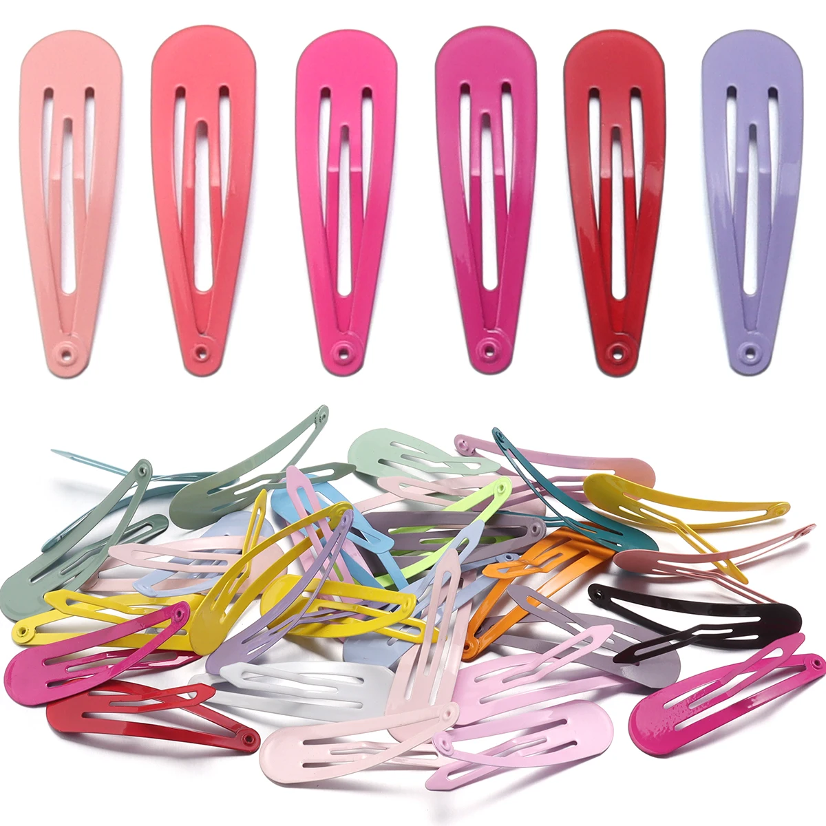 50pcs/lot Metal Candy Color BB Hair Clips Waterdrop Hair Clips For Broken Hair Clip Bangs Hair Clip Kids Girls Y2K Hair Clips