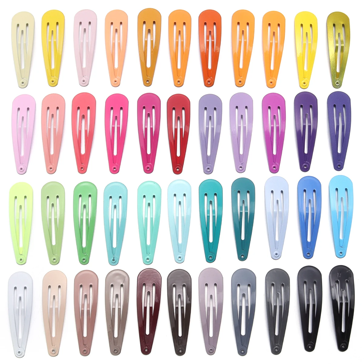 50pcs/lot Metal Candy Color BB Hair Clips Waterdrop Hair Clips For Broken Hair Clip Bangs Hair Clip Kids Girls Y2K Hair Clips