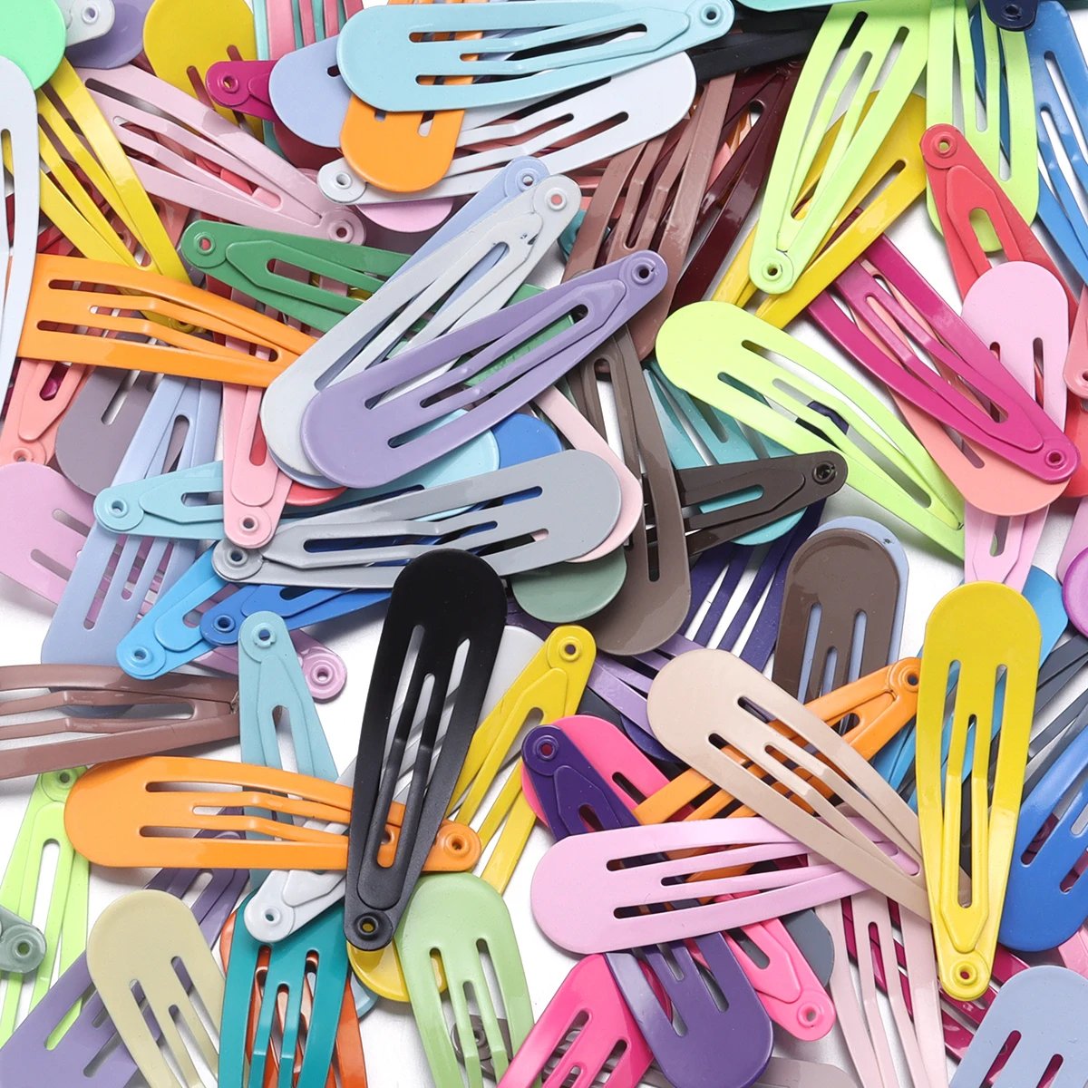 50pcs/lot Metal Candy Color BB Hair Clips Waterdrop Hair Clips For Broken Hair Clip Bangs Hair Clip Kids Girls Y2K Hair Clips