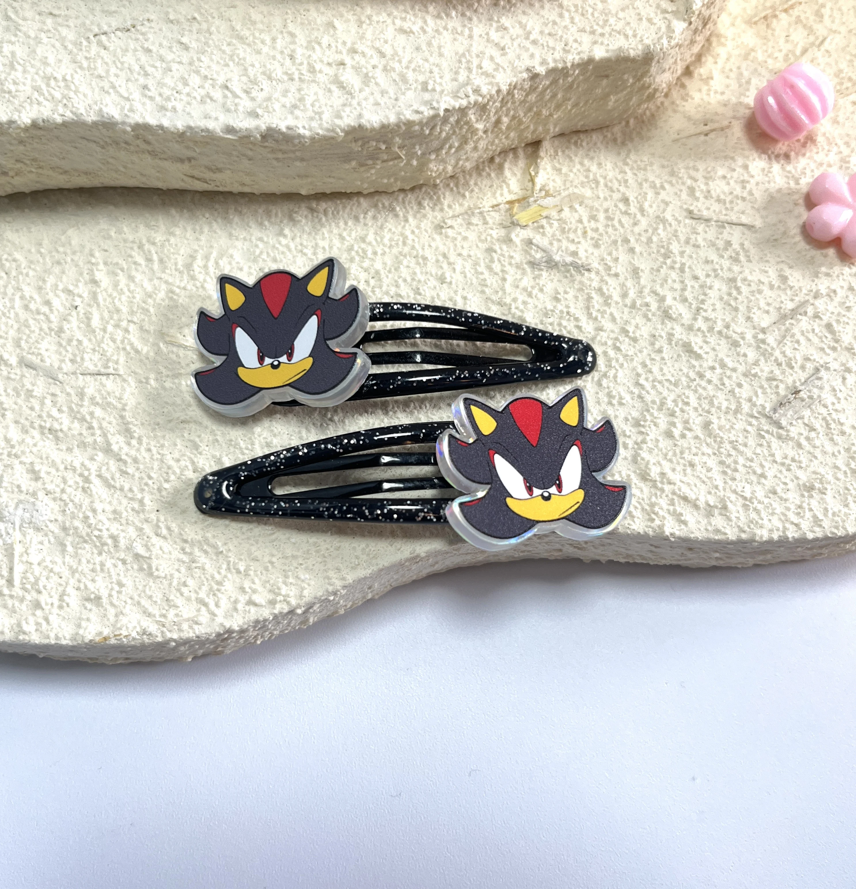 Cute Cartoon Hedgehog Hair Clips Set-Adorable Acrylic Hairpins with Glittery Clips,Fun Hair Accessories for Girls,Ideal for gift