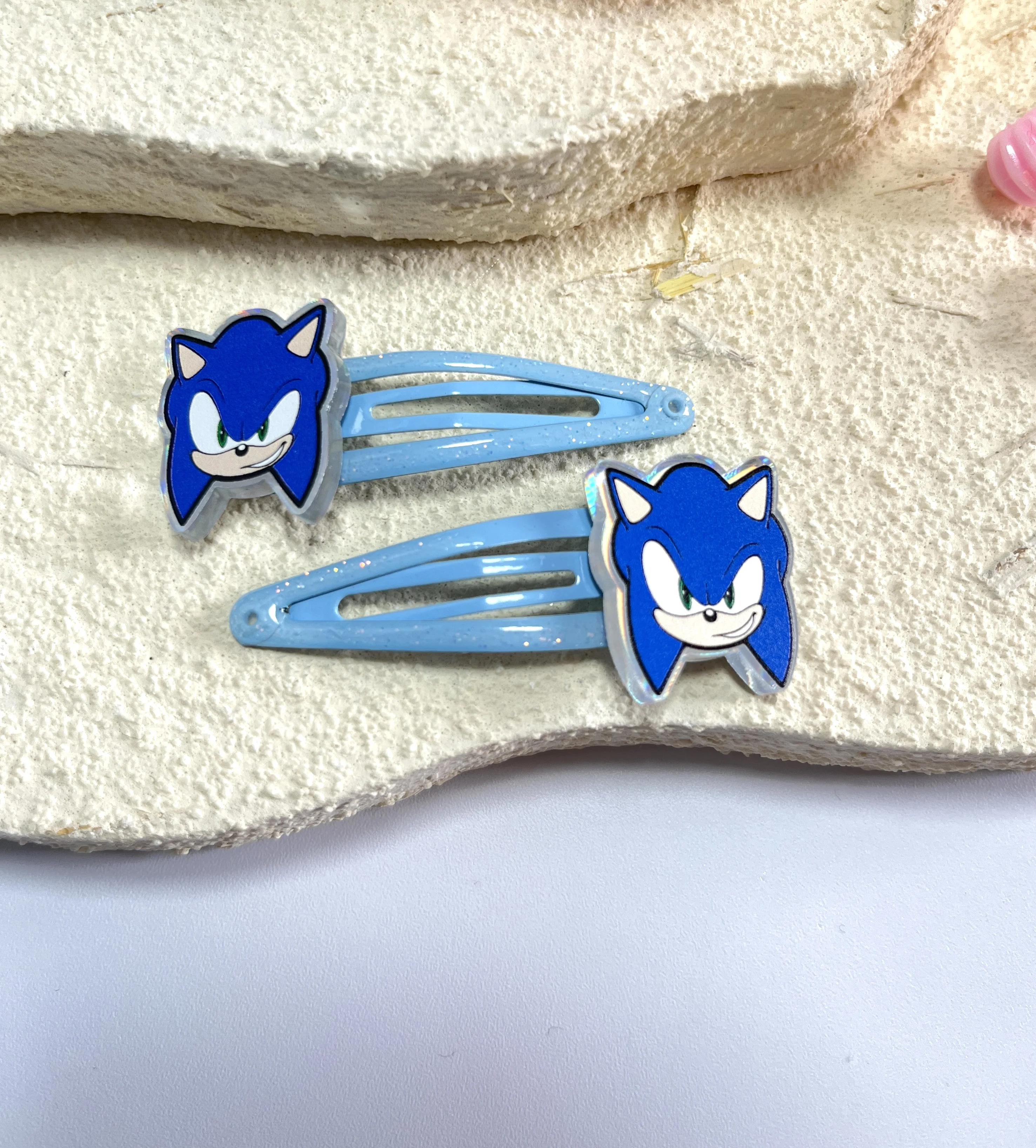 Cute Cartoon Hedgehog Hair Clips Set-Adorable Acrylic Hairpins with Glittery Clips,Fun Hair Accessories for Girls,Ideal for gift