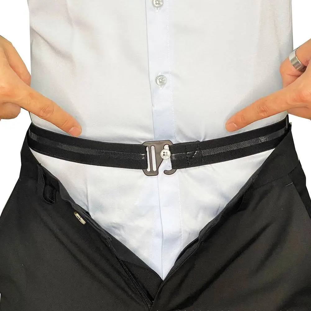 2.5cm/1inch Suspenders Women Men's Shirt Stay Belt Keep Shirt Tucked in Adjustable Elastic Non-slip Shirt Holder Strap Lock Belt