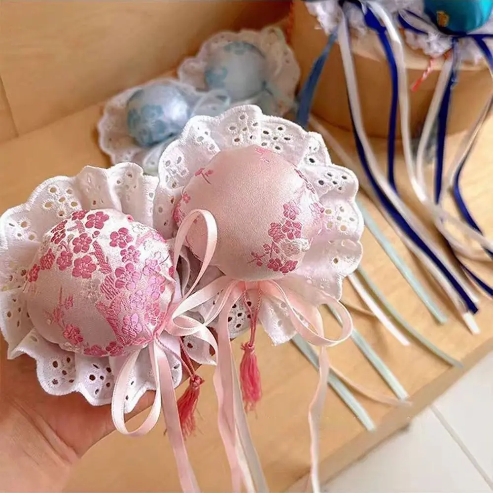 New Chinese Style Lolita Headdress Kawaii Traditional Maruko Barrettes Cosplay Handmade Cheongsam Hair Bag Women