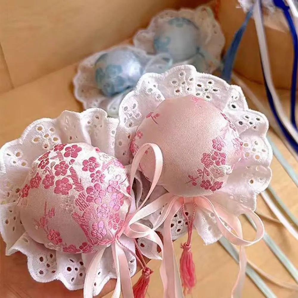 New Chinese Style Lolita Headdress Kawaii Traditional Maruko Barrettes Cosplay Handmade Cheongsam Hair Bag Women