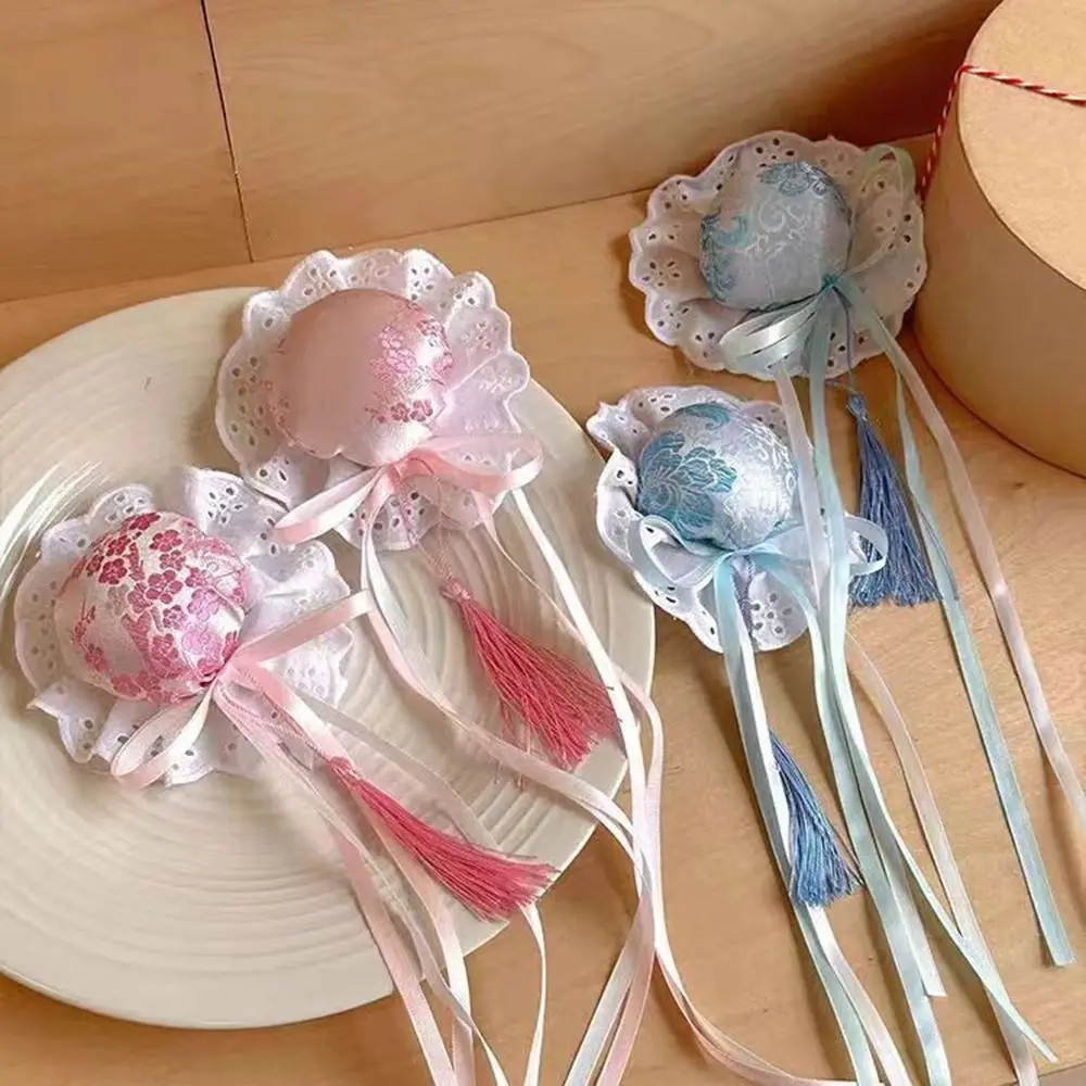 New Chinese Style Lolita Headdress Kawaii Traditional Maruko Barrettes Cosplay Handmade Cheongsam Hair Bag Women