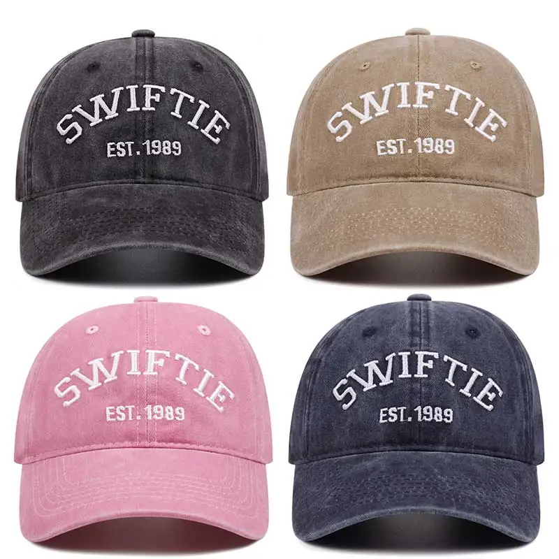 swiftie Washed retro aged letter embroidery baseball caps women men outdoor hip-hop casual duck hats