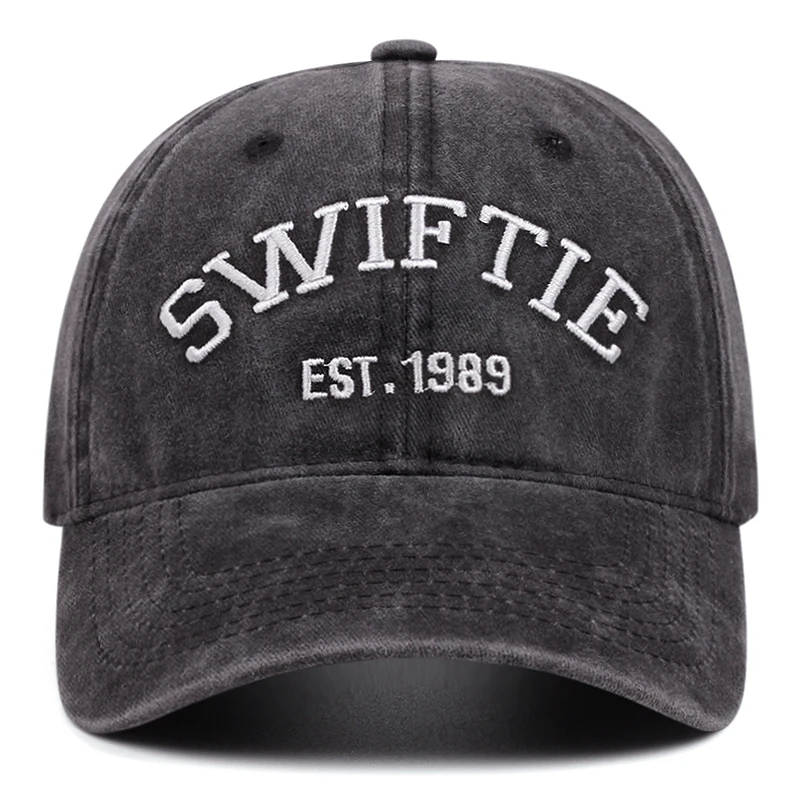 swiftie Washed retro aged letter embroidery baseball caps women men outdoor hip-hop casual duck hats