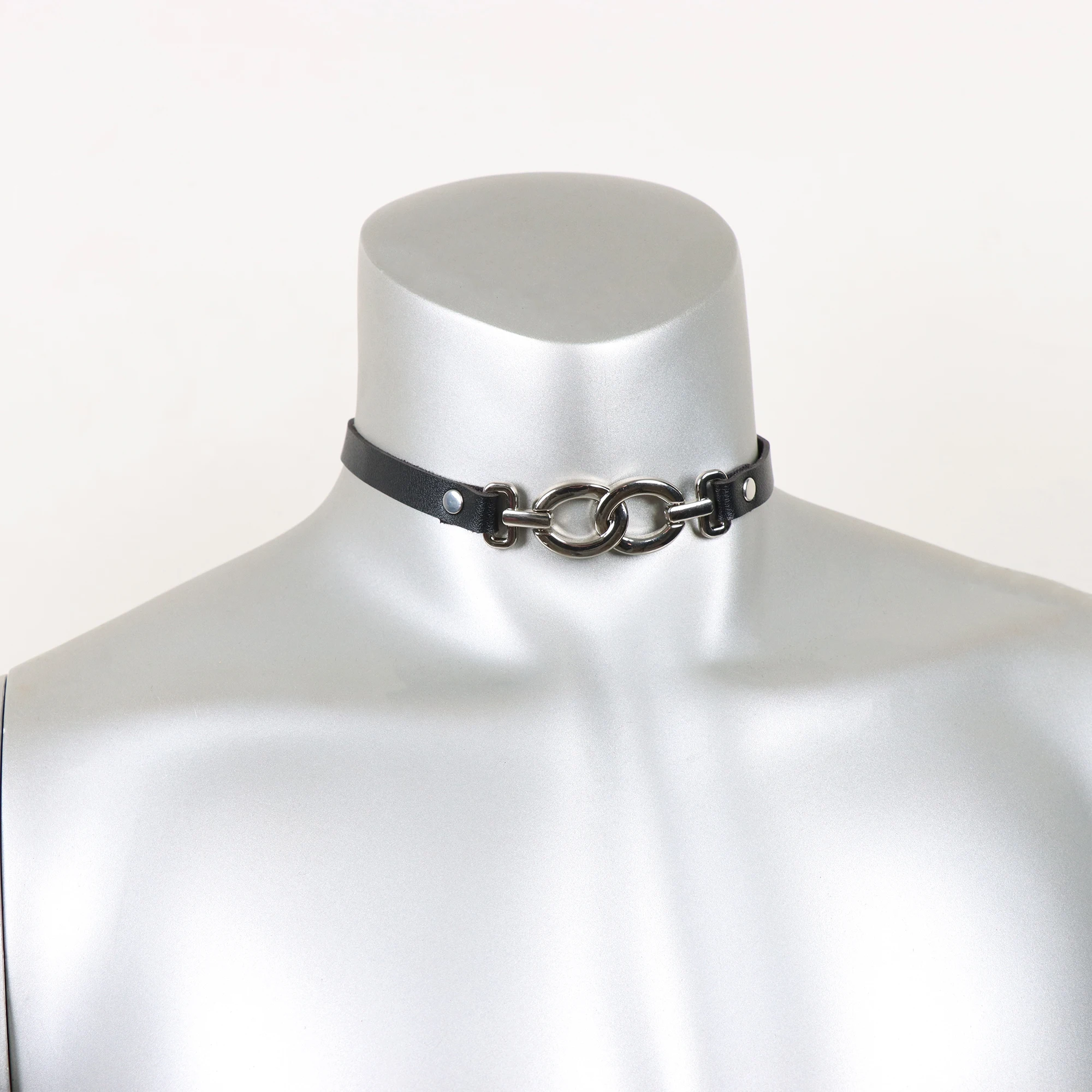 Vintage Punk Goth Studded Rivet Pu Leather Collar Choker Necklace,Valentine's Day gift for Boyfriend