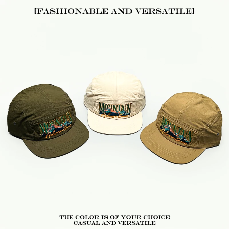 Sunshade Quick-dry Breathable Peaked Caps Versatile Flat Eave Fashion New Men Women Mountain Letters Embroidery Baseball Hats