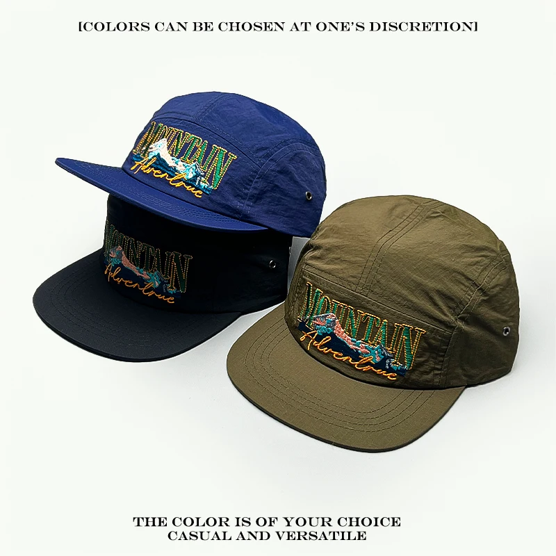 Sunshade Quick-dry Breathable Peaked Caps Versatile Flat Eave Fashion New Men Women Mountain Letters Embroidery Baseball Hats