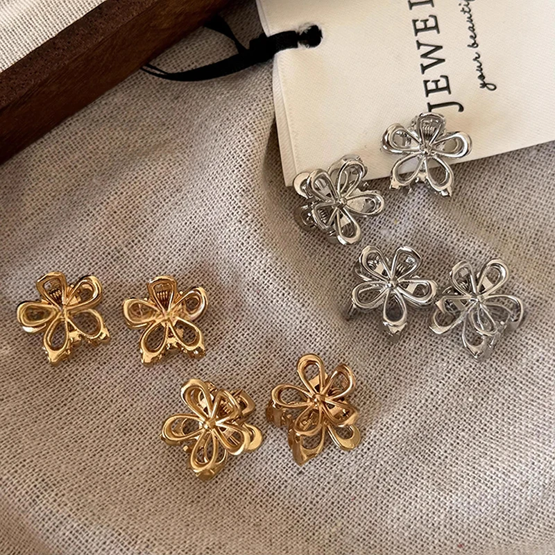 6-20pcs Mini Metal Hair Claw Clip Gold Silver Flower Butterfly Small Shark Clips Ins Korean Headwear For Women Hair Accessories