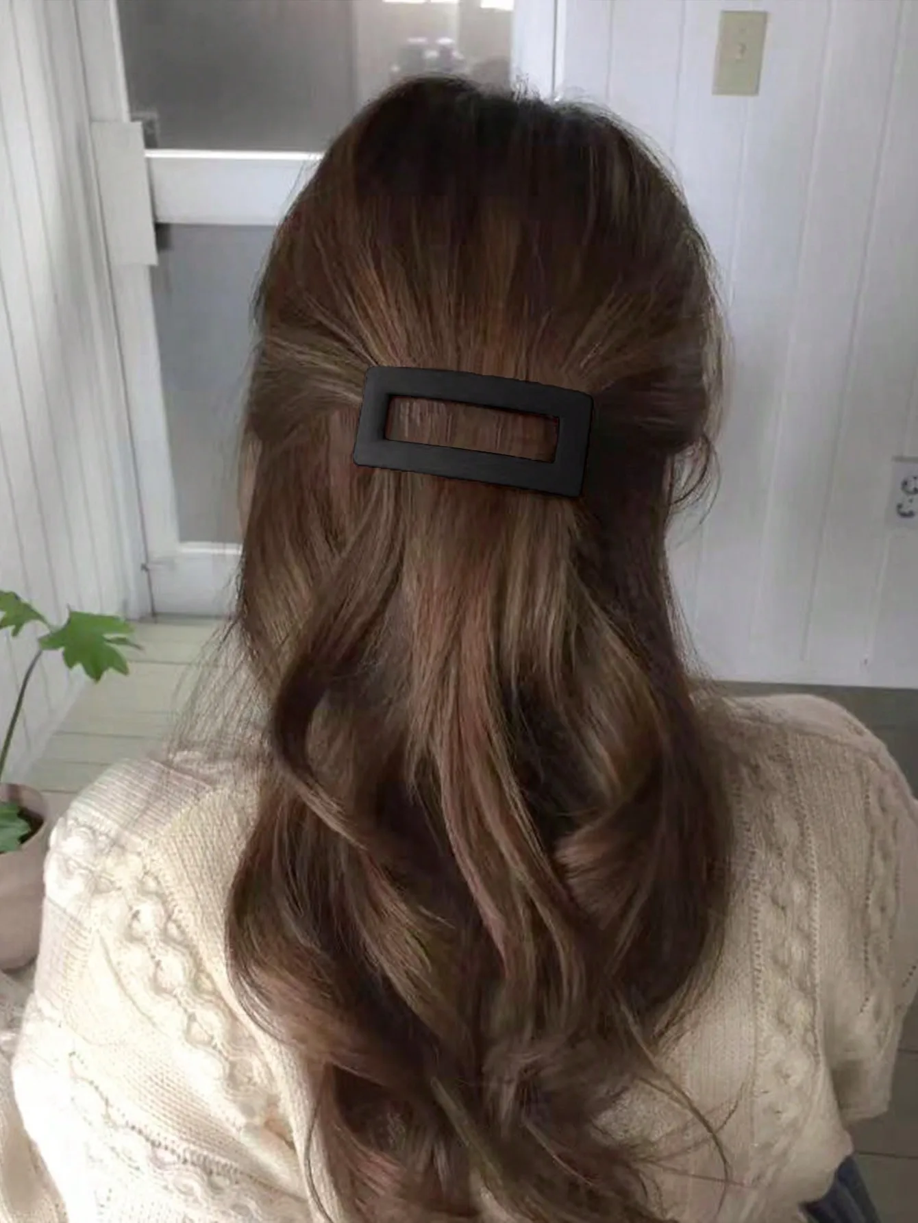 French Hair Barrette Clip for Women Girls,Caramel,Automatic Clasp Strong Hold No Slip Durable Styling Hair Accessories Hair Pins