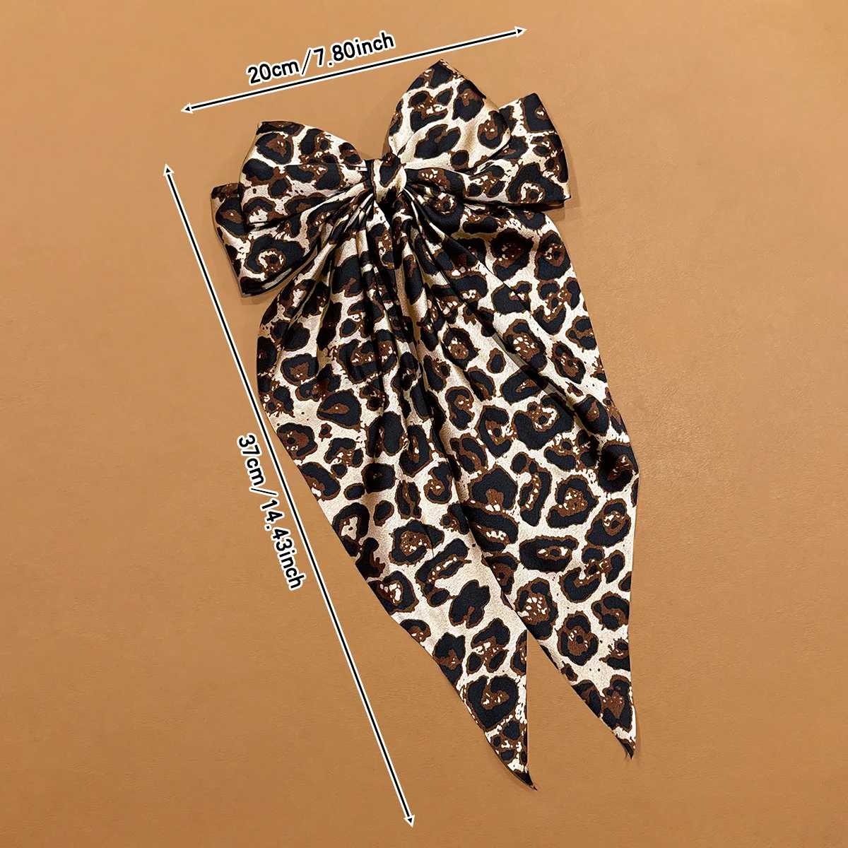 1 leopard print oversized bow hair clip, simple and versatile, suitable for daily use