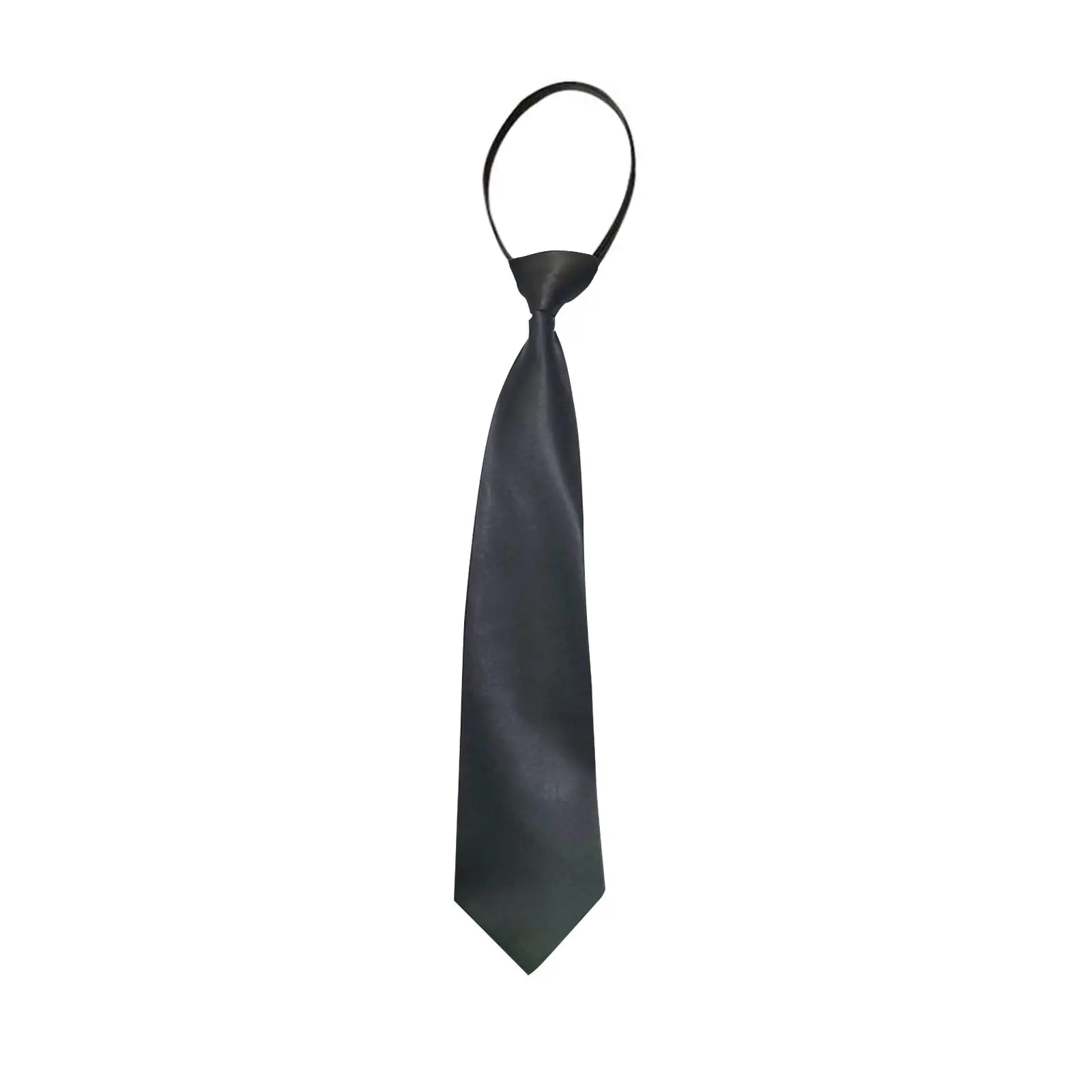Black Zipper Ties Retro Silky Narrow Women Men Neck Tie Slim Smooth Bow Tie Korean Style Simple Elegant All-match Trendy Tie