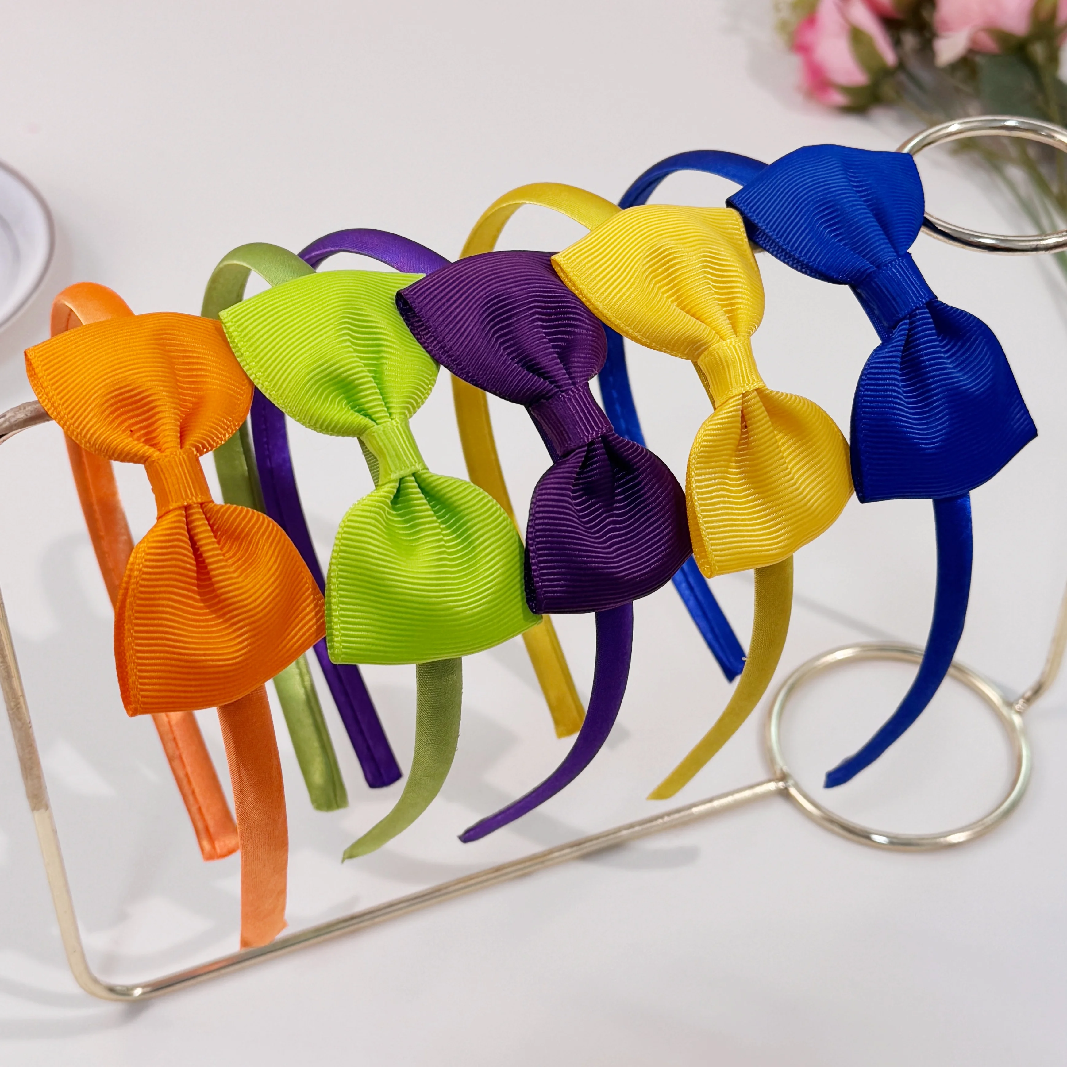 5pcs Cute Girls Headband Fabric Hair Bows Hairbands Kids Children Star Plastic Hairbands Women Girls Party Hair Accessories