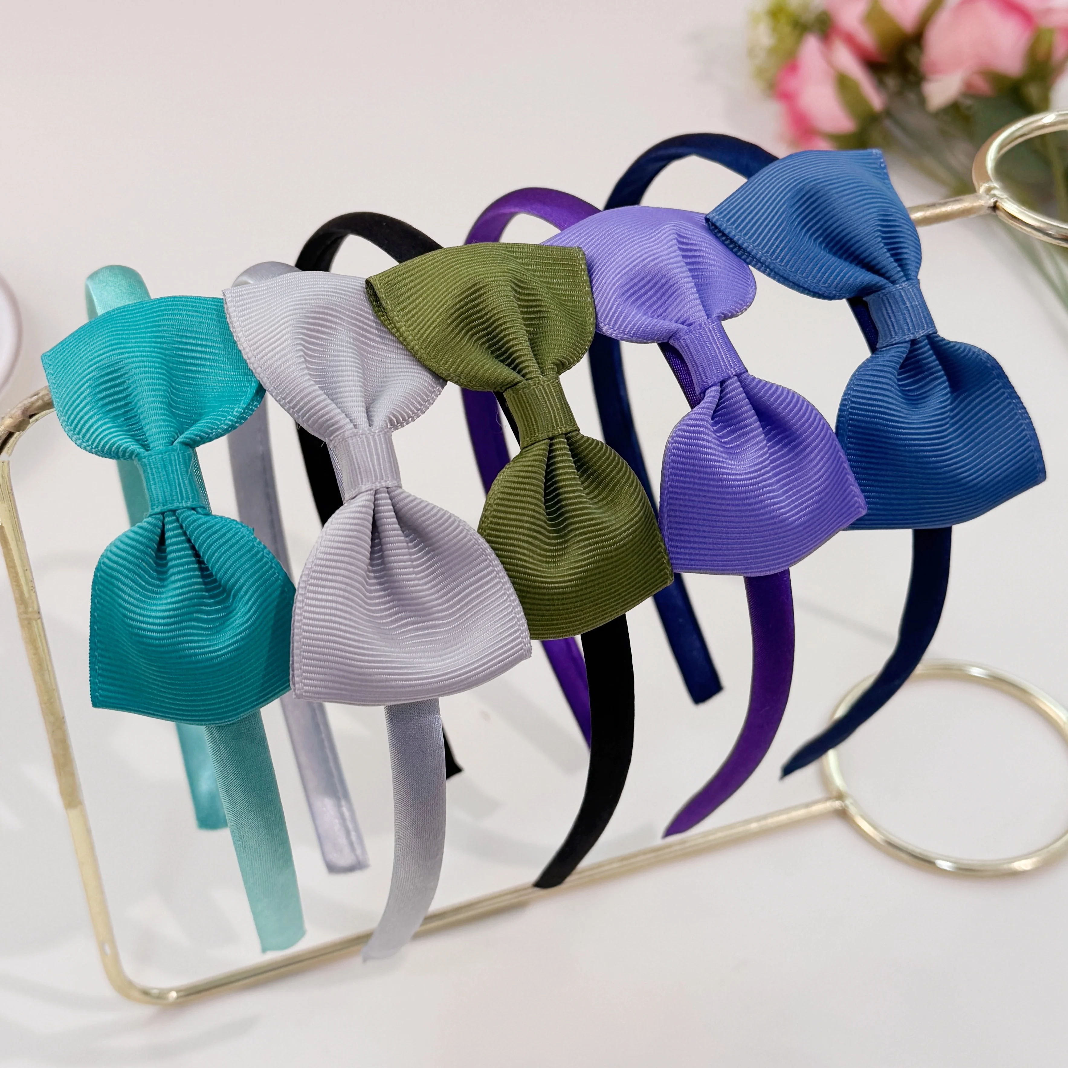 5pcs Cute Girls Headband Fabric Hair Bows Hairbands Kids Children Star Plastic Hairbands Women Girls Party Hair Accessories