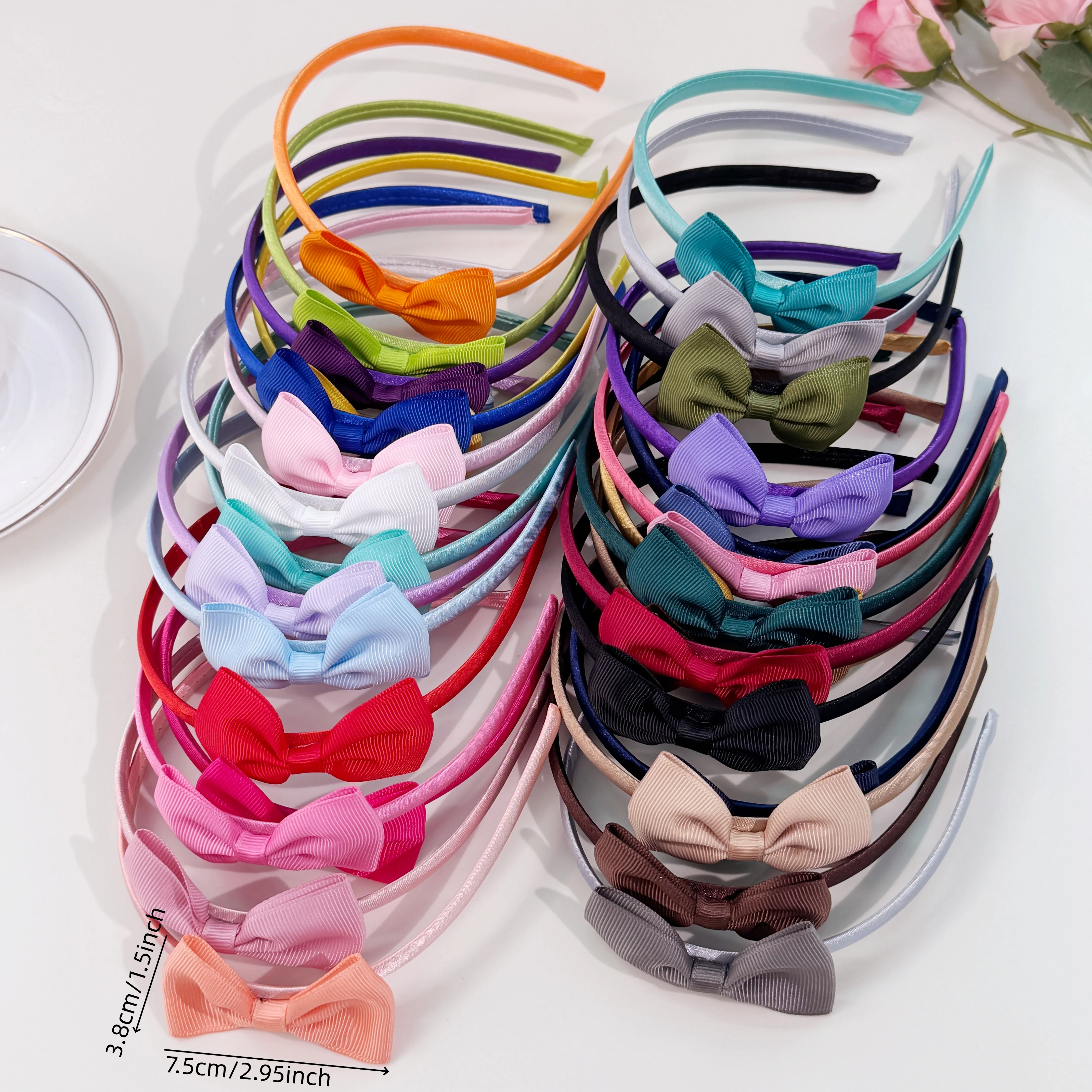 5pcs Cute Girls Headband Fabric Hair Bows Hairbands Kids Children Star Plastic Hairbands Women Girls Party Hair Accessories