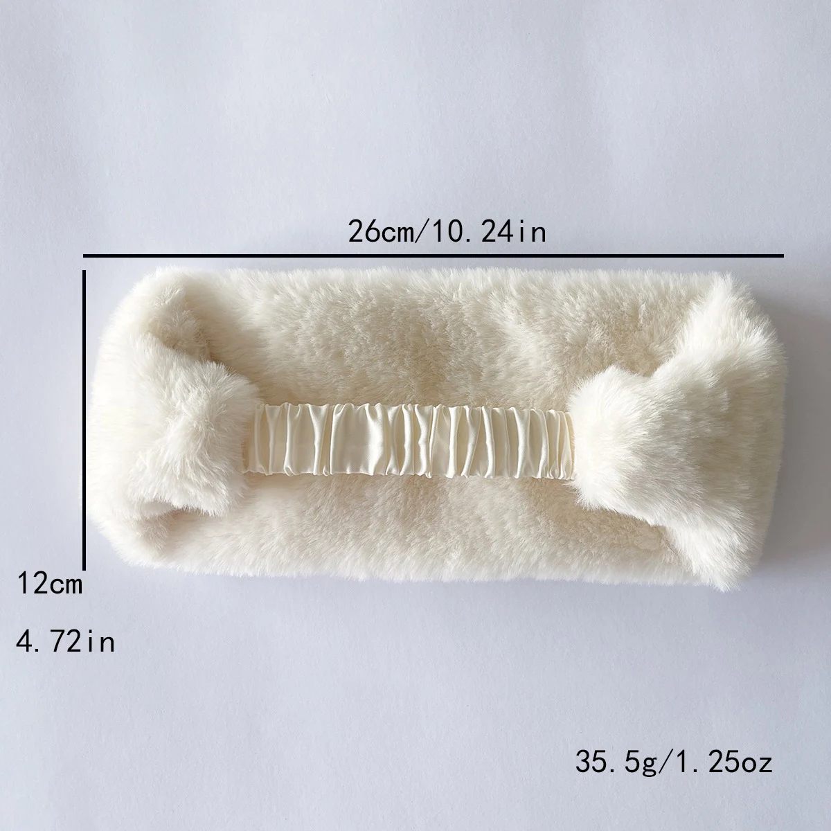 Autumn Winter Women Elastic Wide Edge Rabbit Fur Hairband Windproof Warm Hair Accessories for Protection Styling Headbands