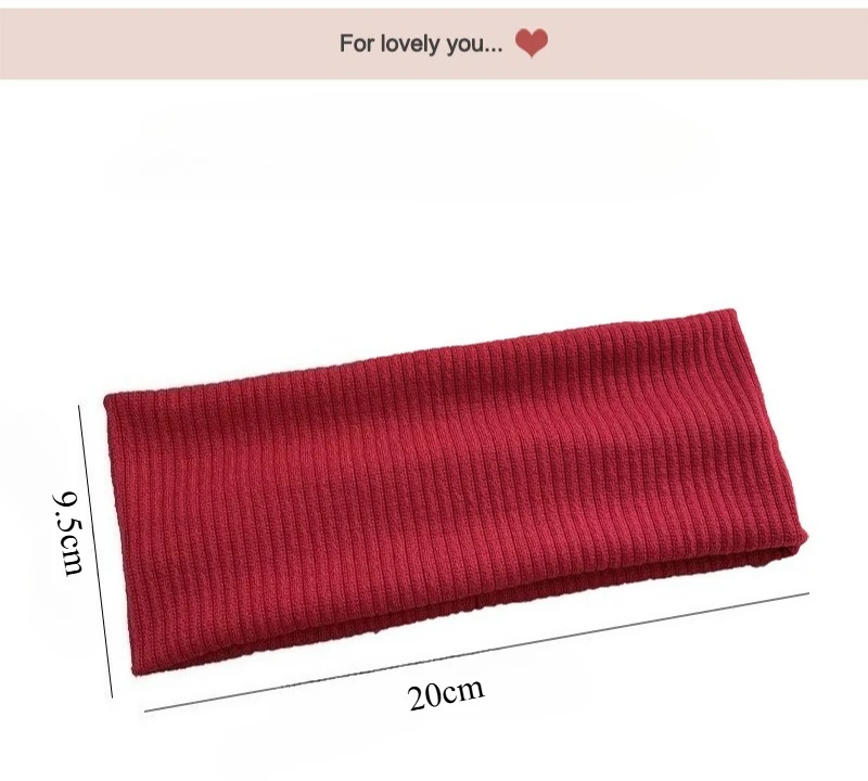 Korean Wide Elastic Hairband for Women Versatile Hair Clips for Washing and Makeup Spring Sports Knitted Headbands