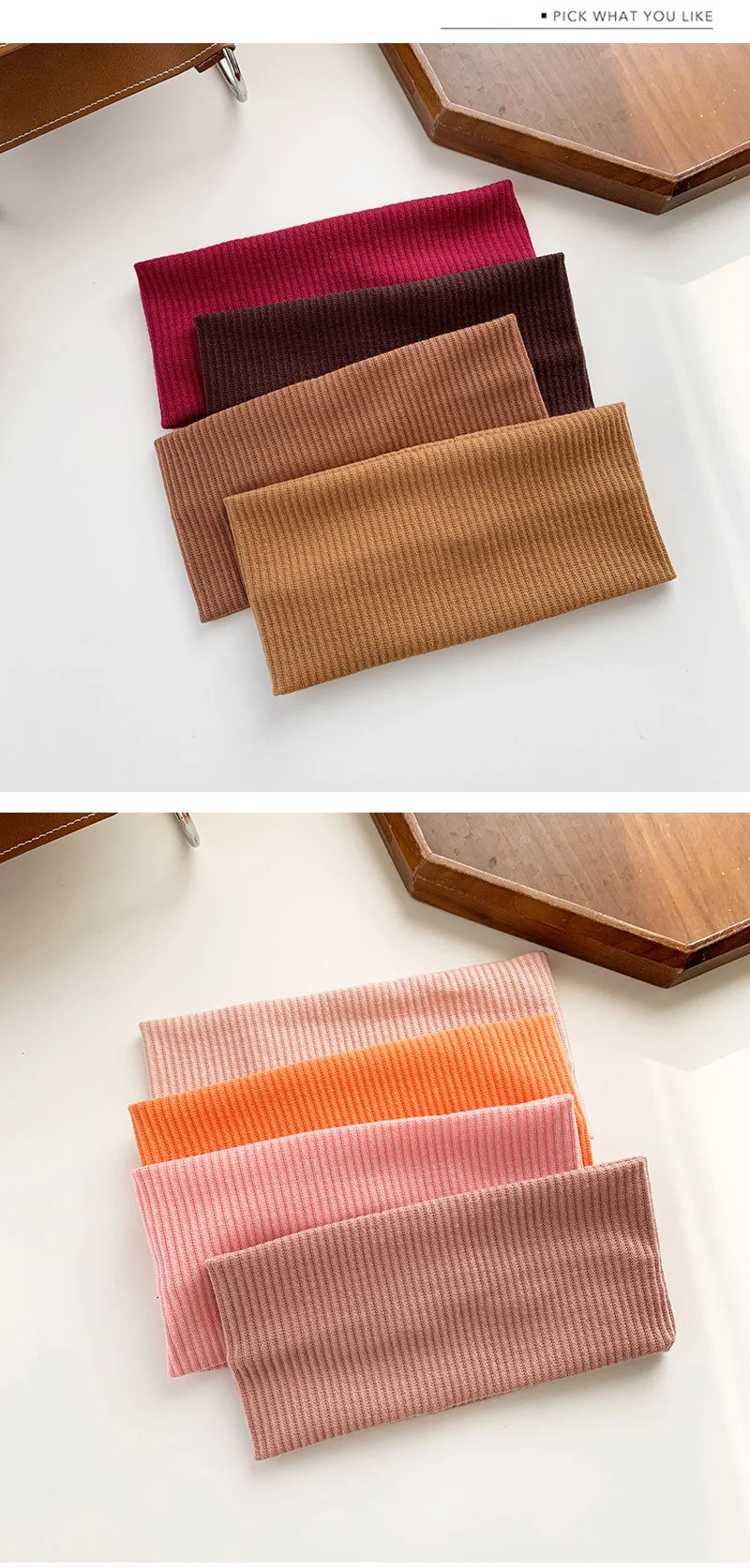 Korean Wide Elastic Hairband for Women Versatile Hair Clips for Washing and Makeup Spring Sports Knitted Headbands