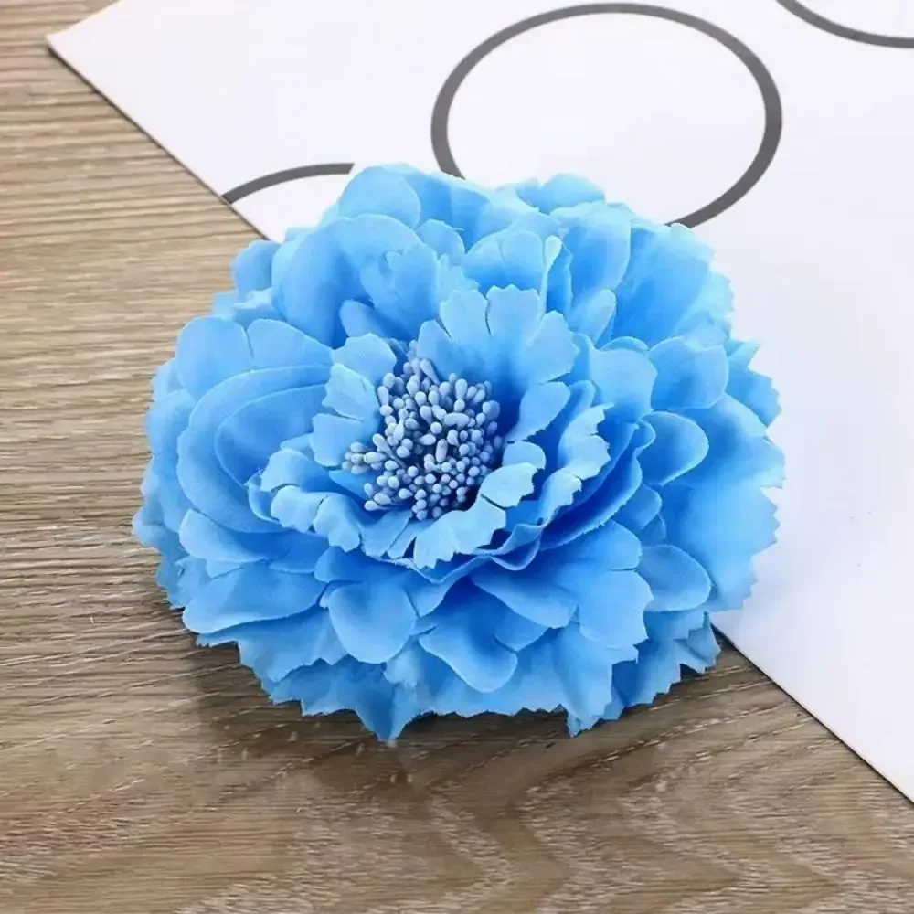 Holiday Hair Clip Peony Flower Design Beach Boho Straw Hat Accessory DIY Headband for Women